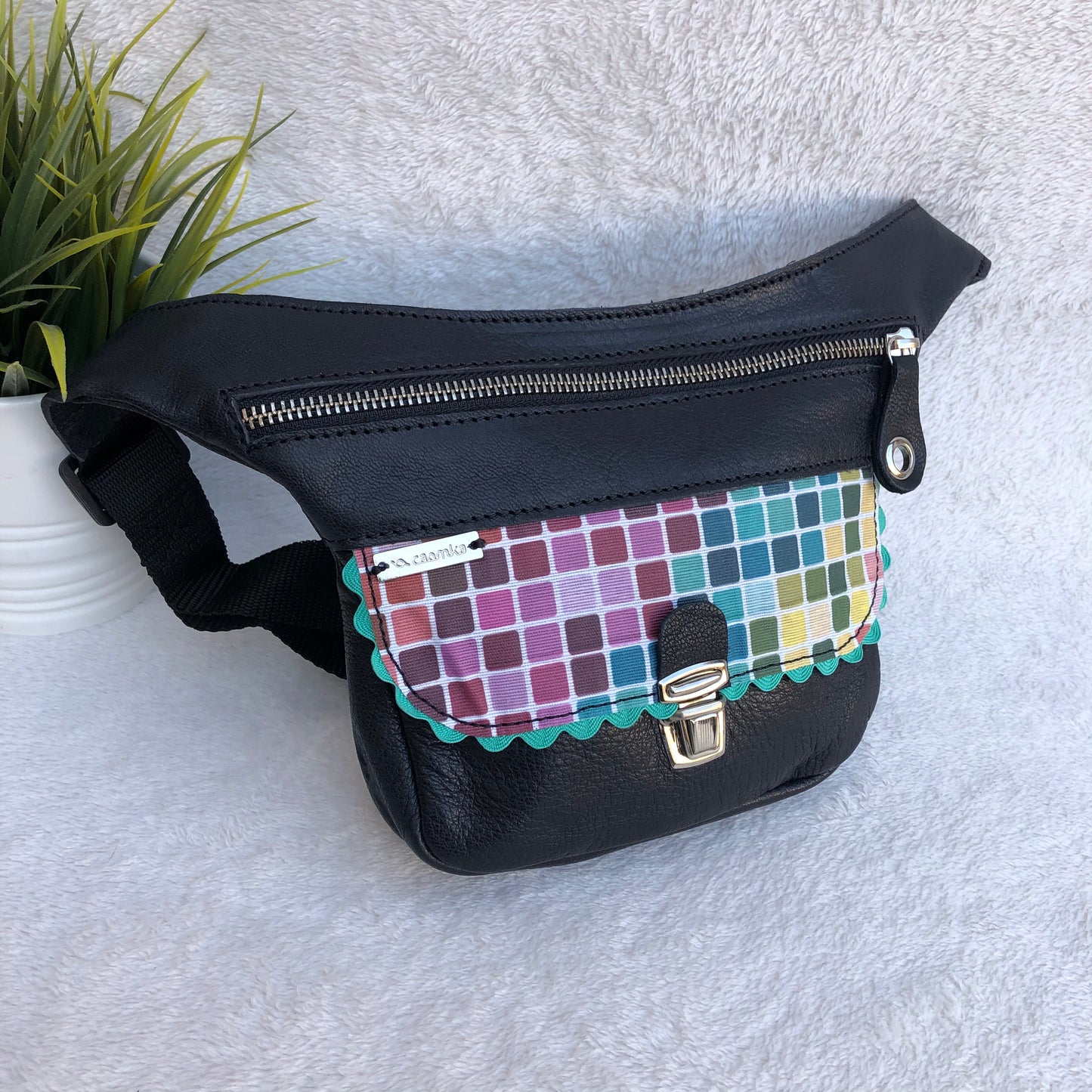 Mini Special Black & Colors Naturleder BioCuir® Einzelstück Nr. 8407