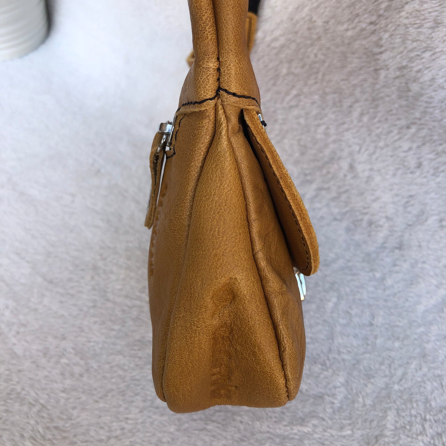 Mini Classic Brown Camel & Silver · Piel natural BioCuir® · Pieza Exclusiva Núm. 8353