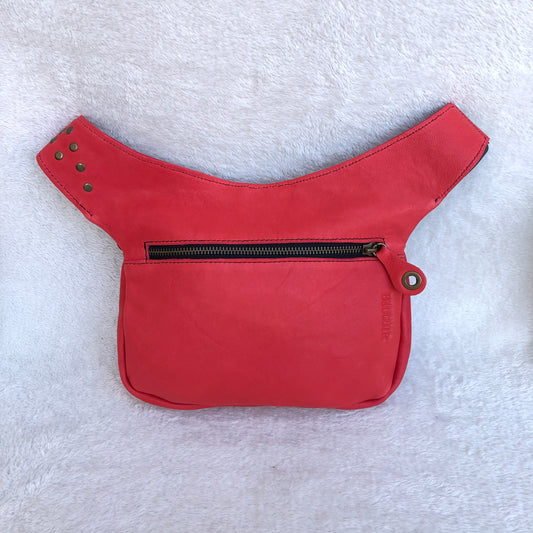 Special Red Old Gold BioCuir® natural leather Unique Piece No. 8352