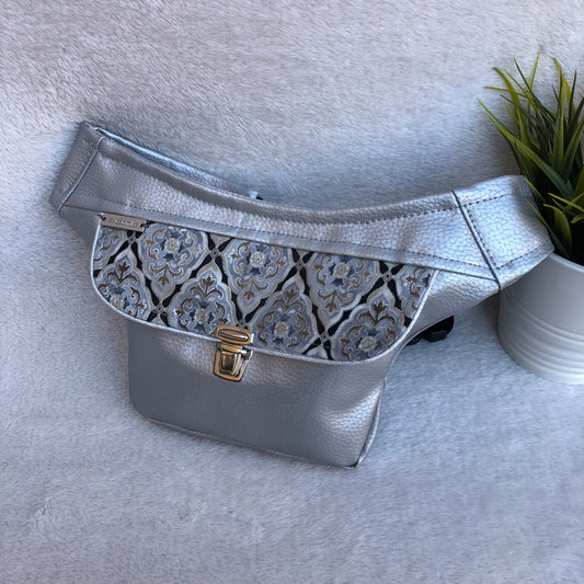 Mini Special Gray Persian Vegan Leather Unique Piece No. 8365