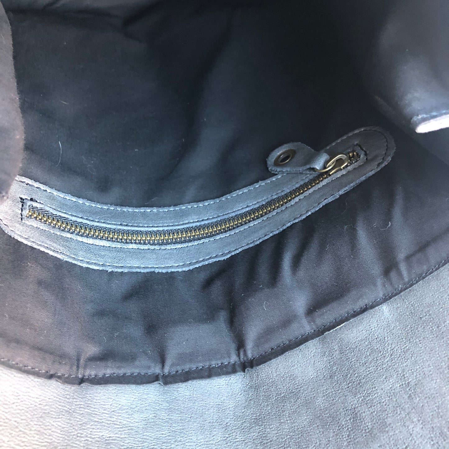 Vintage Backpack "Special Gray” Natural leather BioCuir® Unique Piece no. 8399