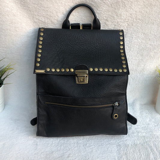 Vintage Backpack "Special Black” Natural leather BioCuir® Unique Piece no. 8383