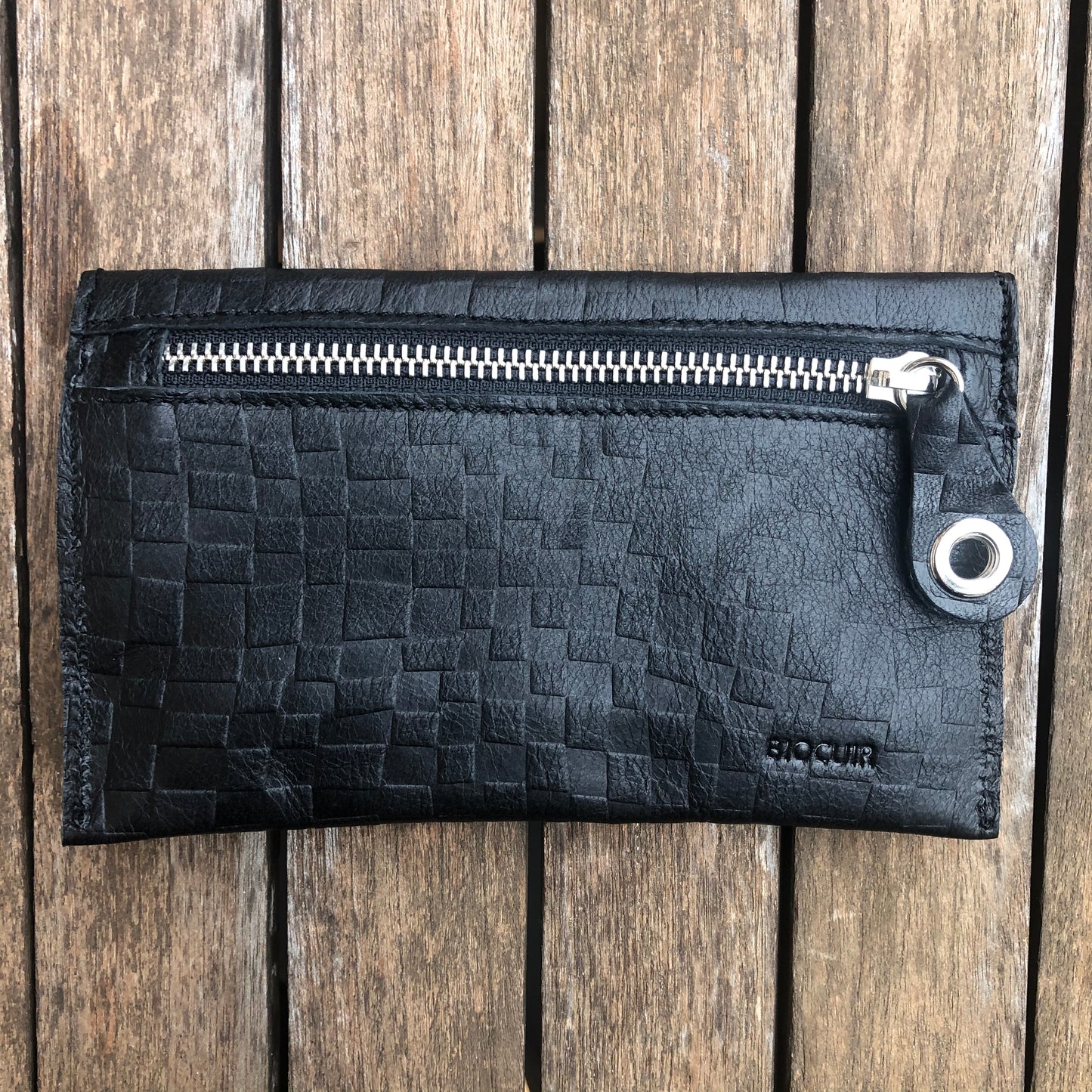 Monedero Plano CAOMKA · Piel natural BioCuir® · Pieza Exclusiva Núm. 8439