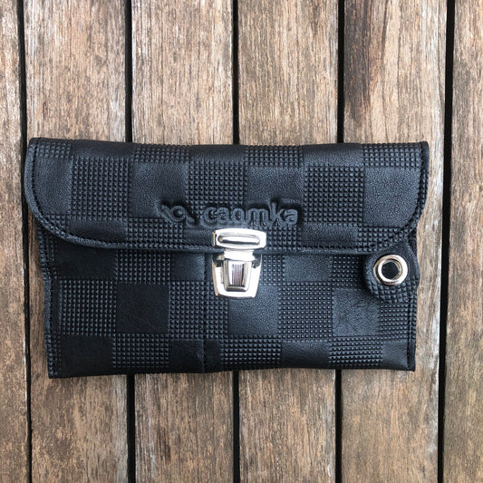 CAOMKA Flat Coin Purse Natural BioCuir® Leather Exclusive Piece No. 8490