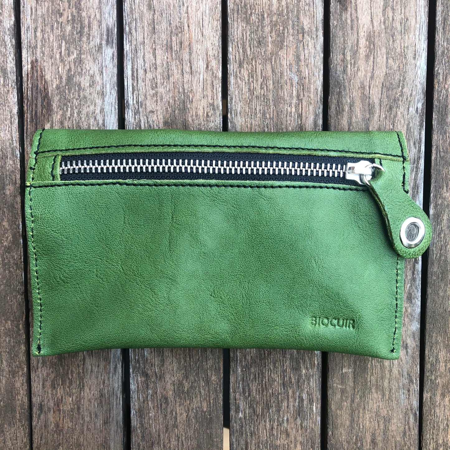 CAOMKA Flat Coin Purse Natural BioCuir® Leather Exclusive Piece No. 8483