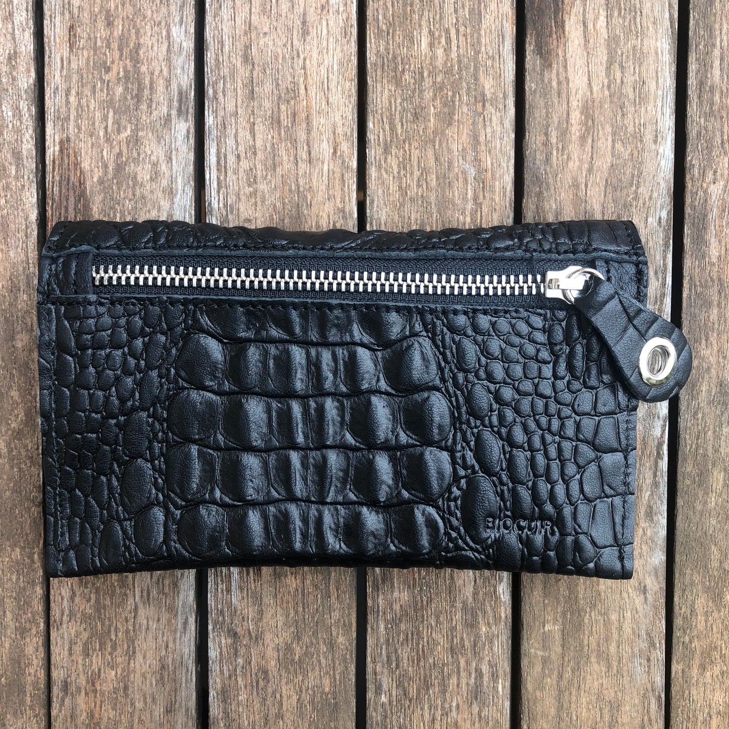 Monedero Plano CAOMKA · Piel natural BioCuir® · Pieza Exclusiva Núm. 8454