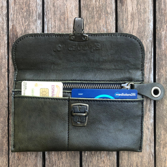 CAOMKA Flat Coin Purse Natural BioCuir® Leather Exclusive Piece No. 8489
