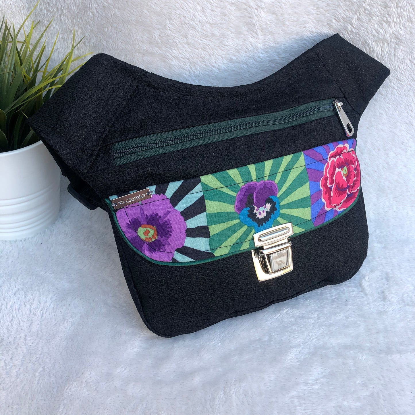 Special Black Japanese Flowers · Waterproof · Unique Piece No. 8453