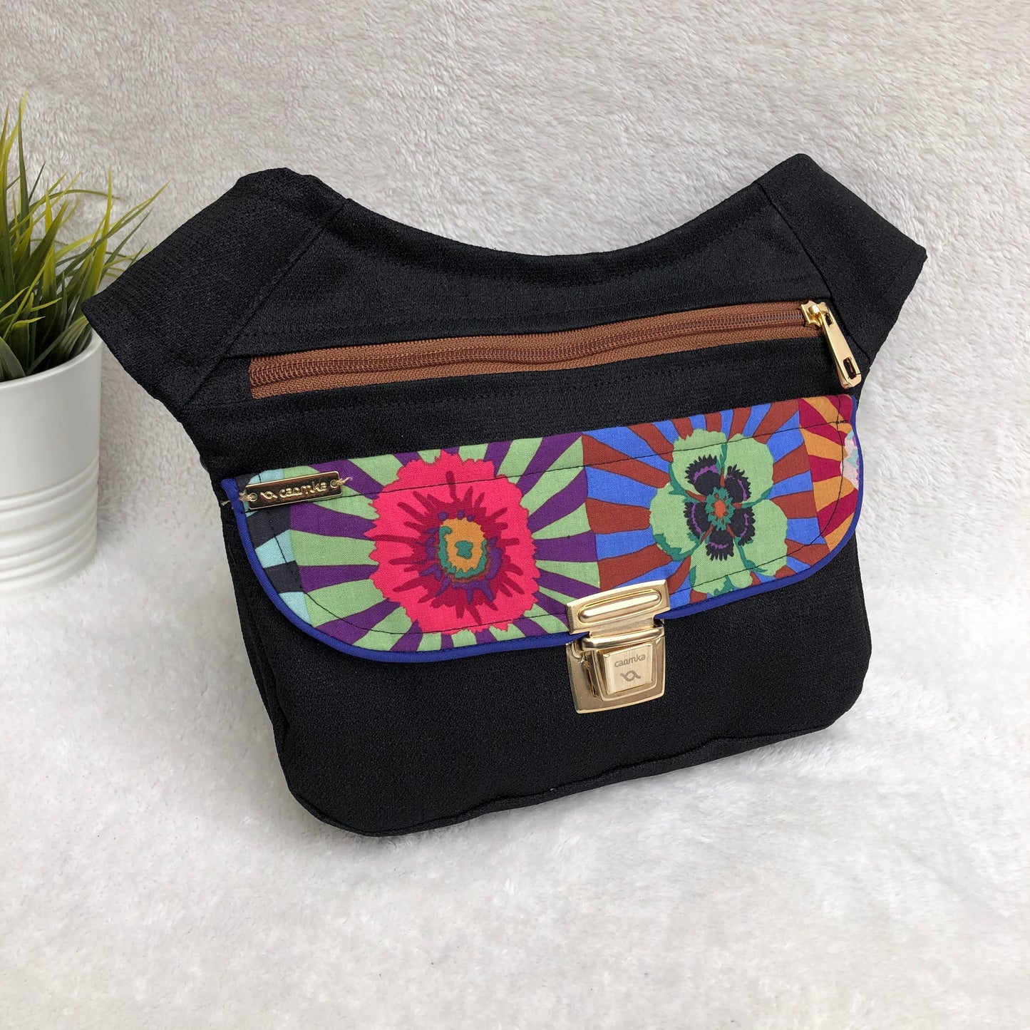 Special Black Japanese Flowers · Waterproof · Unique Piece No. 8481