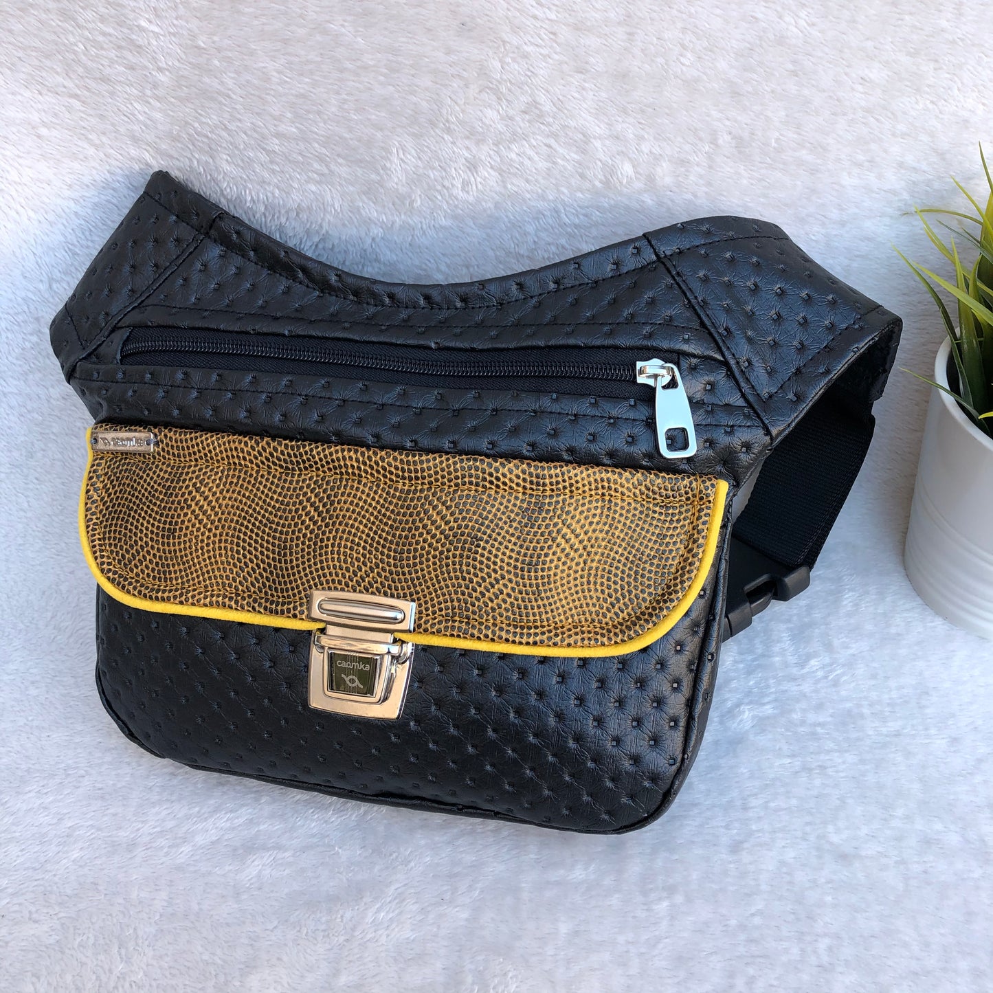 Premium Black Plus Vegan Leather. Unique Piece No. 8515