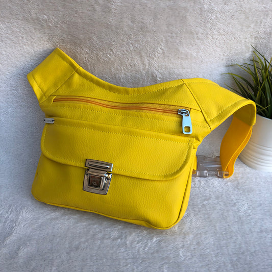 Special Yellow & Silver Vegan Leather. Exclusive Piece No. 8532