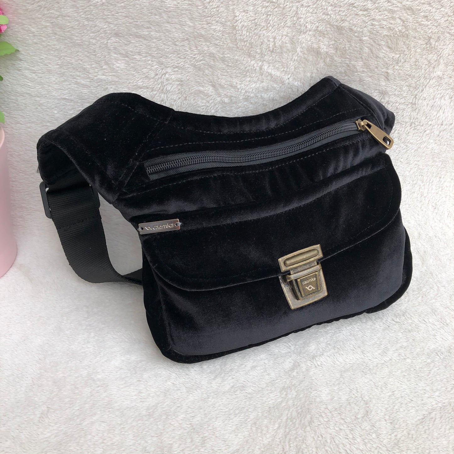 Special Velvet Black & Old Gold + Back pocket Unique Piece No. 8667