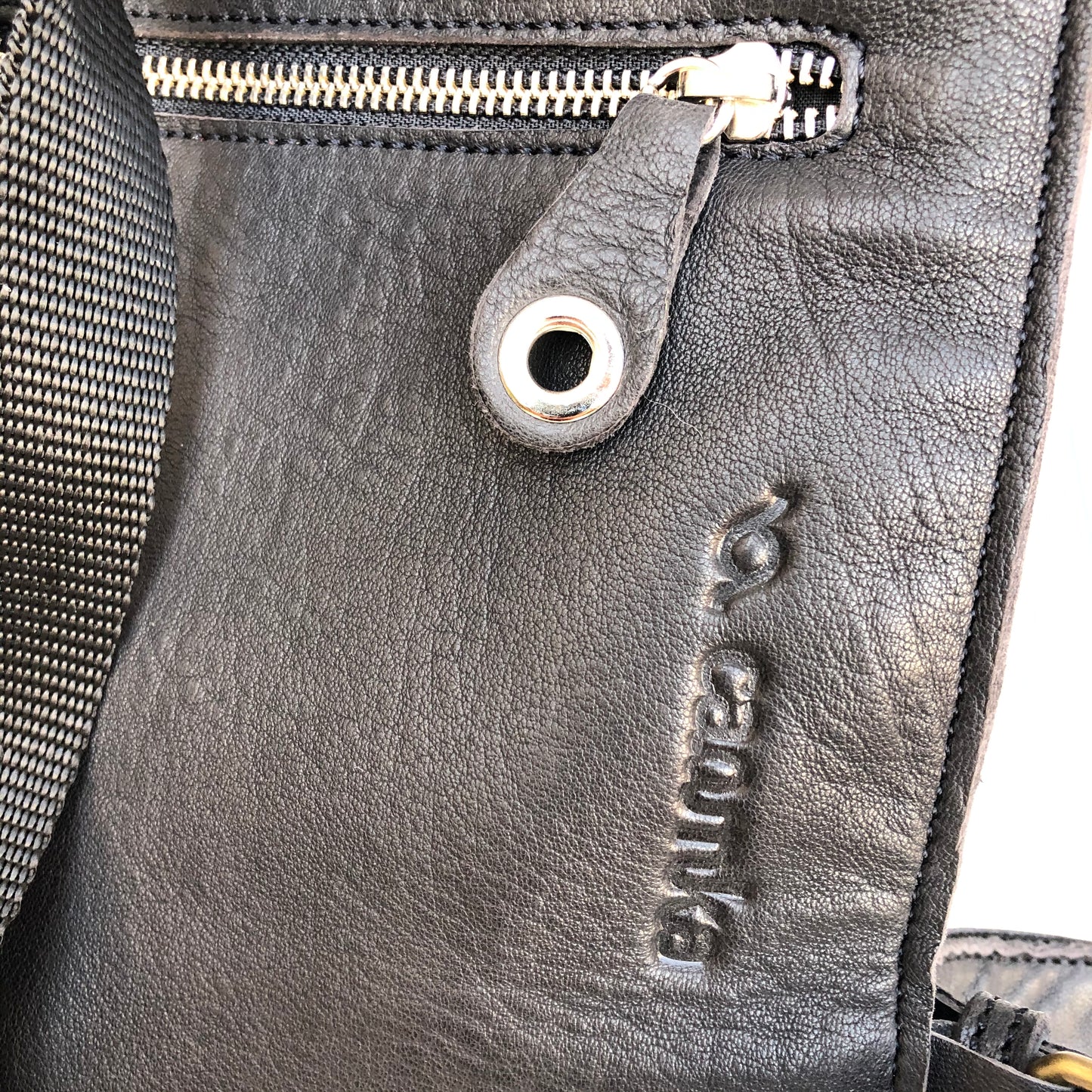 Vintage Skulls "Black” Backpack Natural leather BioCuir® Unique Piece no. 8795