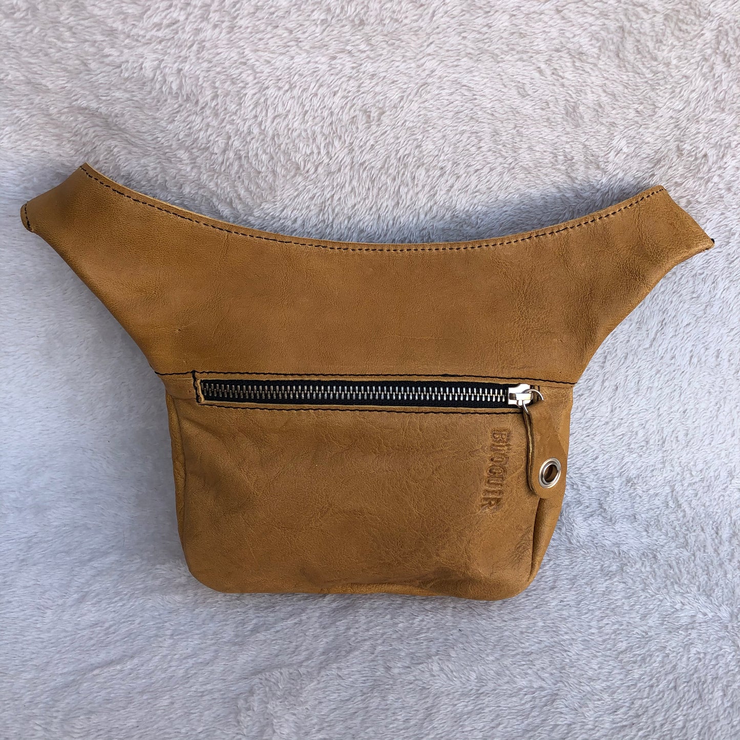 Mini Premium Brown Camel & Silver · Piel natural BioCuir® · Pieza Única Núm. 8731