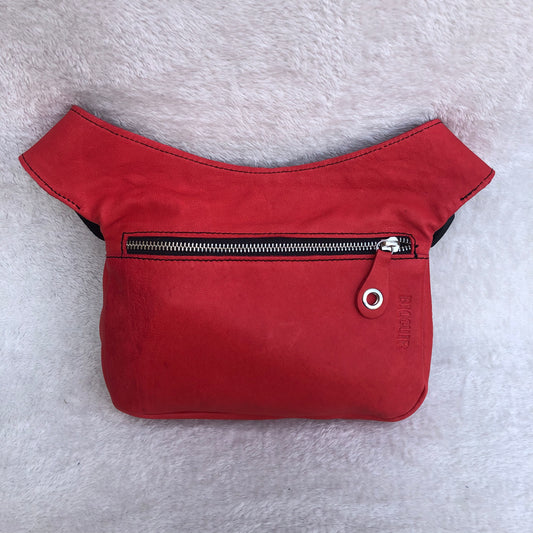 Premium Red Skulls & Silver Natural BioCuir® Leather Exclusive Part No. 8804