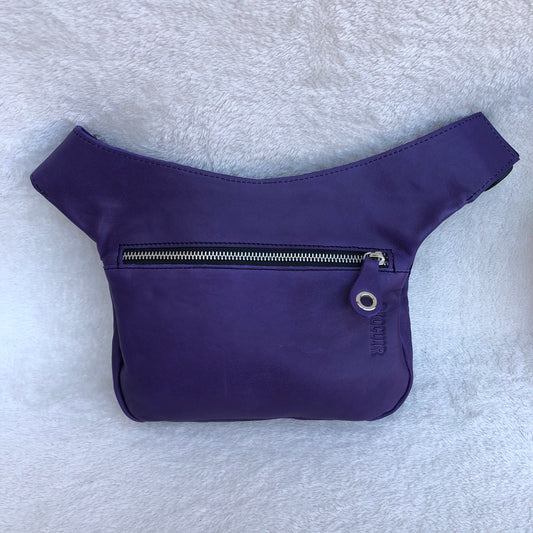 Premium Purple Skulls & Silver Natural BioCuir® Leather Exclusive Part No. 8888