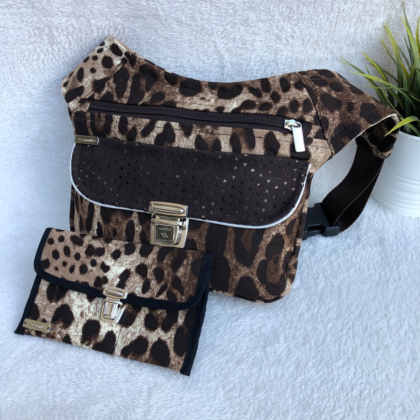 PACK Special Animal Print Belt Bag + Purse Unique Pieces No. 9108 9109