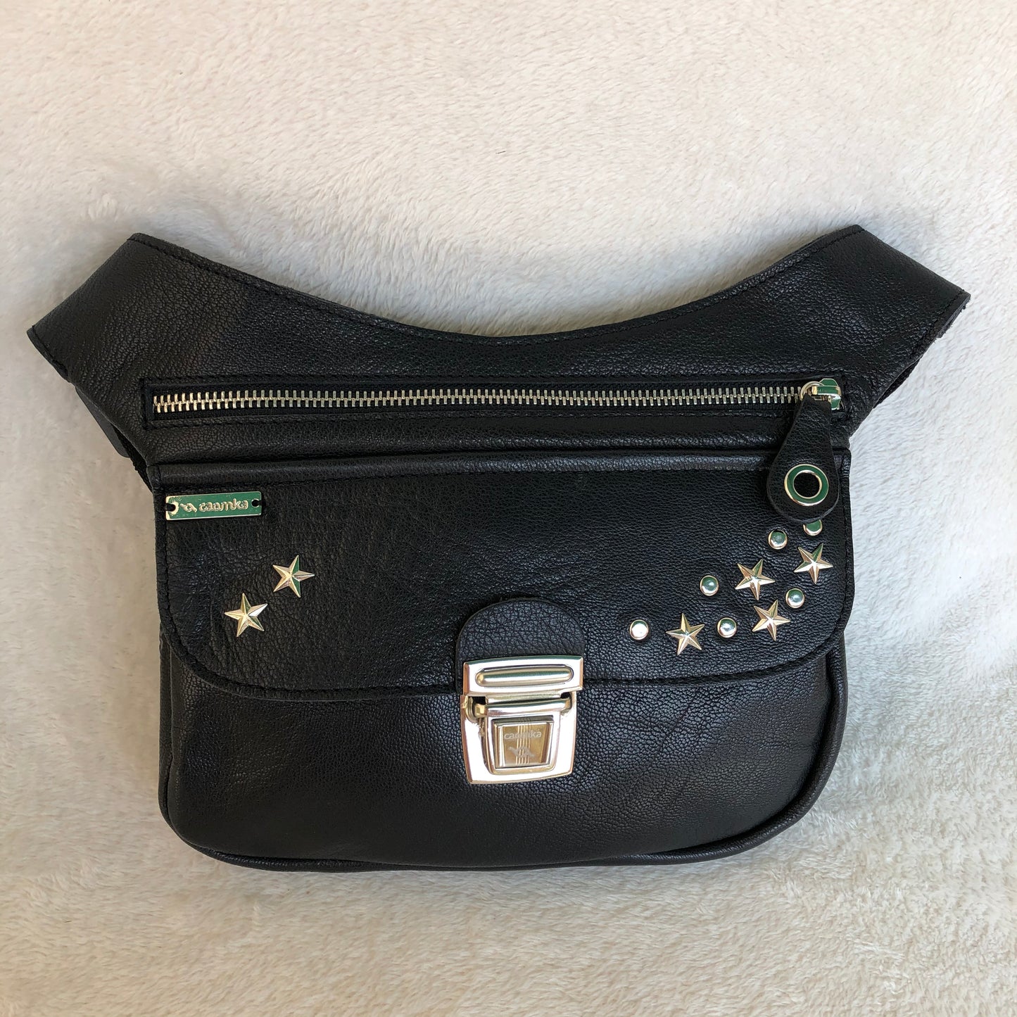 Premium Black Stars & Silver · Piel natural BioCuir® · Pieza Exclusiva Núm. 9111