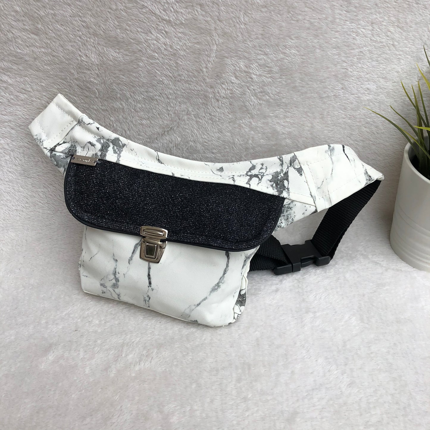 Mini Special Marble Vegan Leather Unique Piece No. 9173