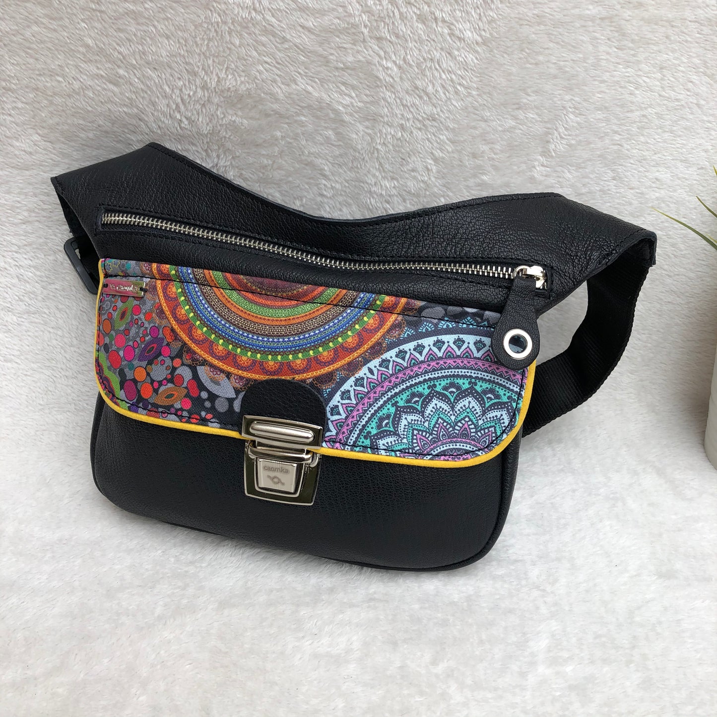 Summer Black & Mandalas · Piel natural BioCuir® · Pieza Única Núm. 9168