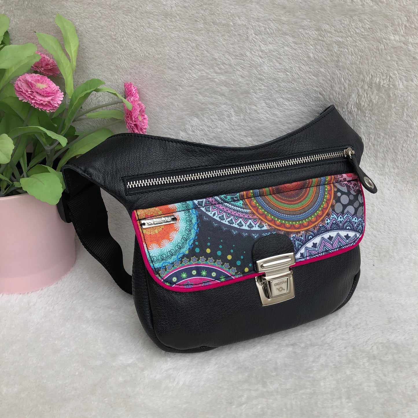 Summer Black & Mandalas · Piel natural BioCuir® · Pieza Única Núm. 9160