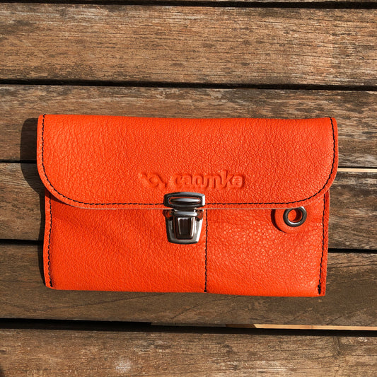 CAOMKA Flat Coin Purse Natural BioCuir® Leather Exclusive Piece No. 9698