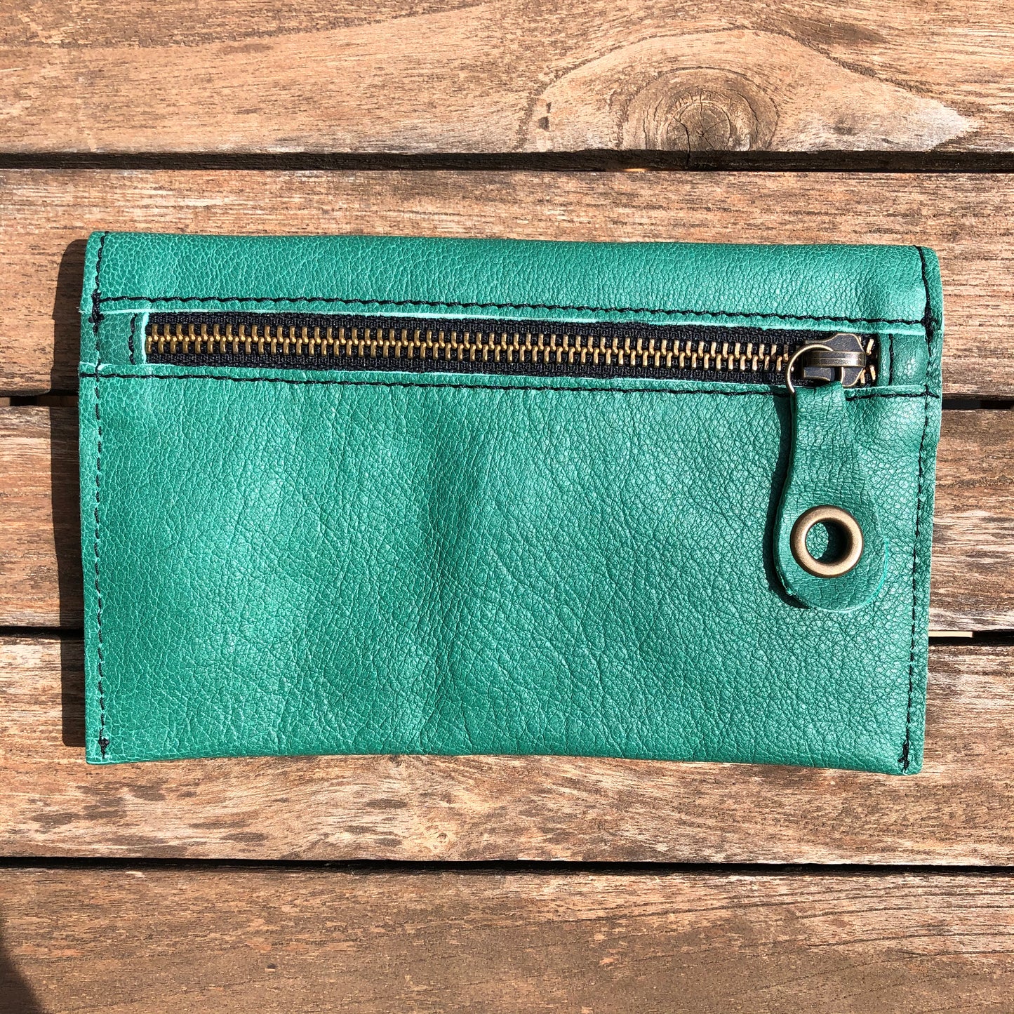 CAOMKA Flat Coin Purse Natural BioCuir® Leather Exclusive Piece No. 9217