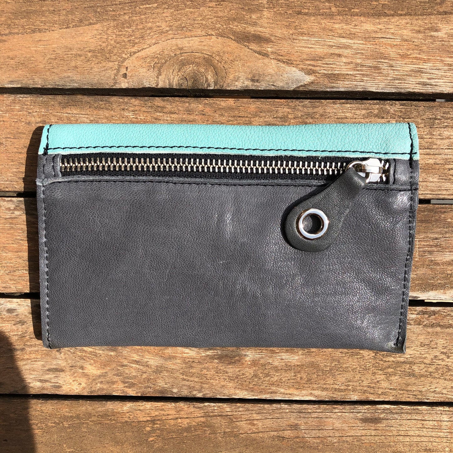 CAOMKA Flat Coin Purse Natural BioCuir® Leather Exclusive Piece No. 9228