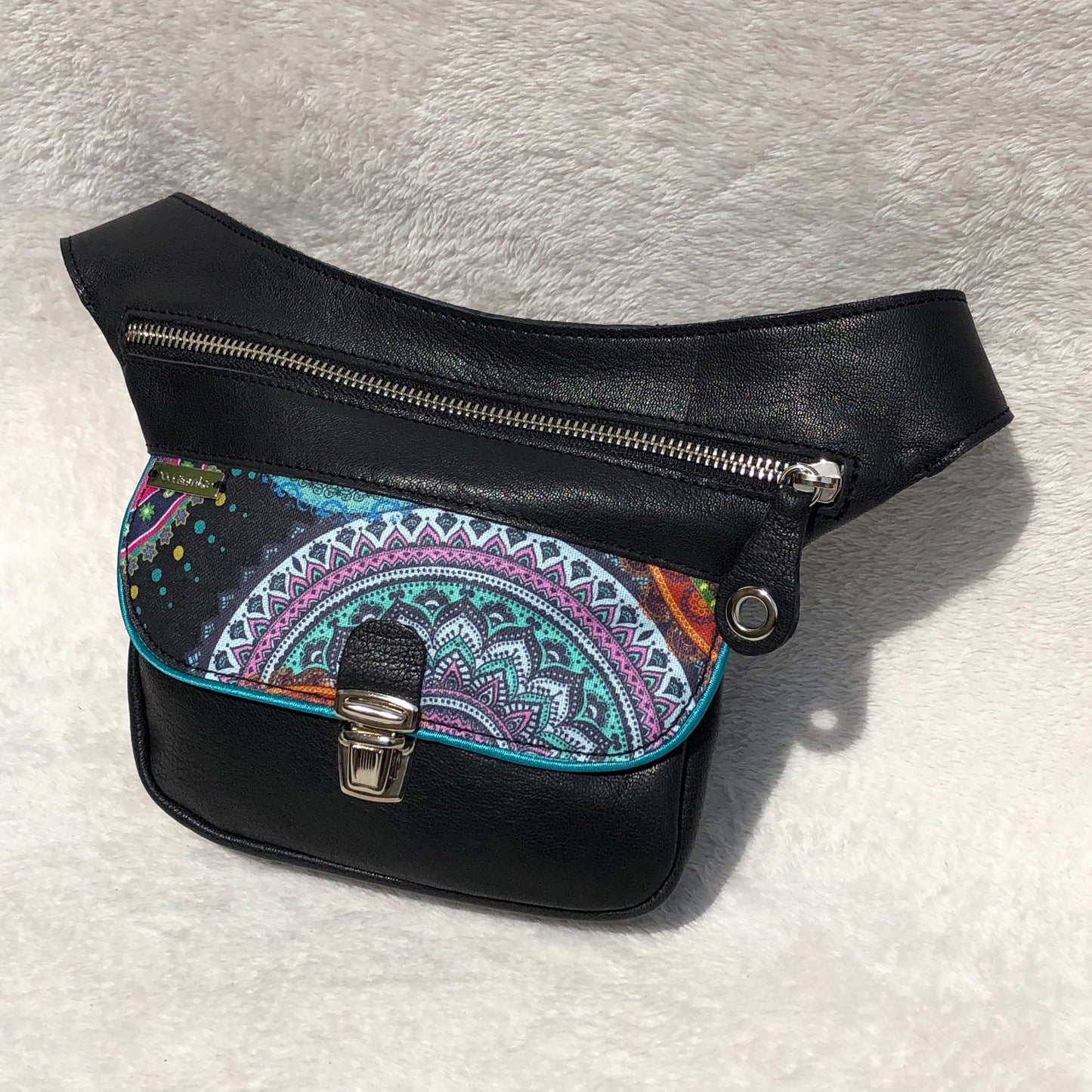 Mini Special Black & Mandalas · Piel natural BioCuir® · Pieza Única Núm. 9280