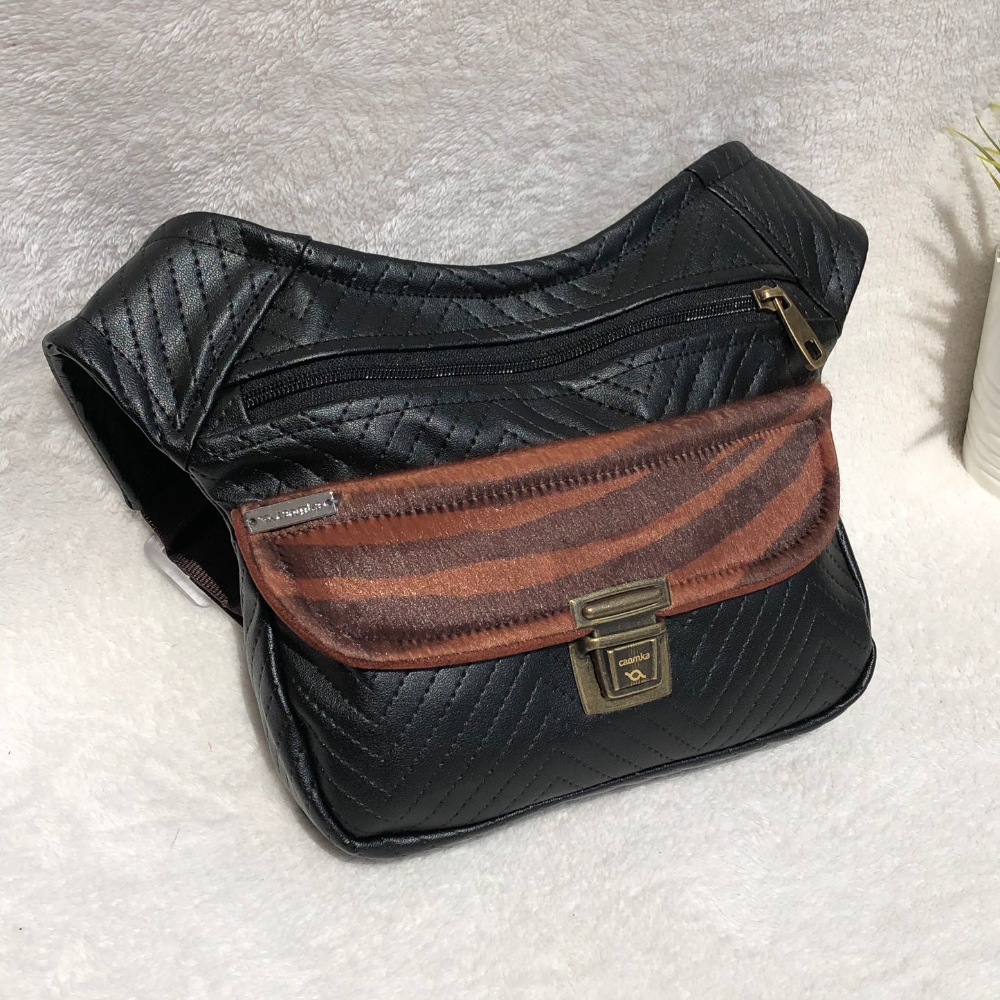 Special Elegant Black & Zebra · Piel Vegana · Pieza Única Núm. 9239