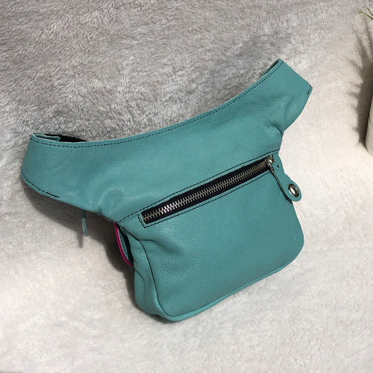 Mini Special Turquesa & Mandalas · Piel natural BioCuir® · Pieza Única Núm. 9238