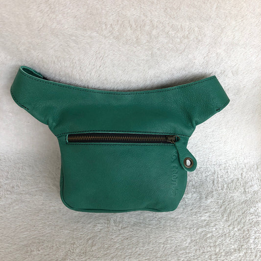 Mini Classic Green & Old Gold Natural leather BioCuir® Exclusive Piece No. 9205