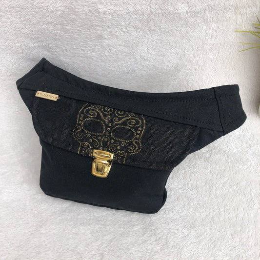 Mini Black & Golden Skull Unique Piece No. 9338