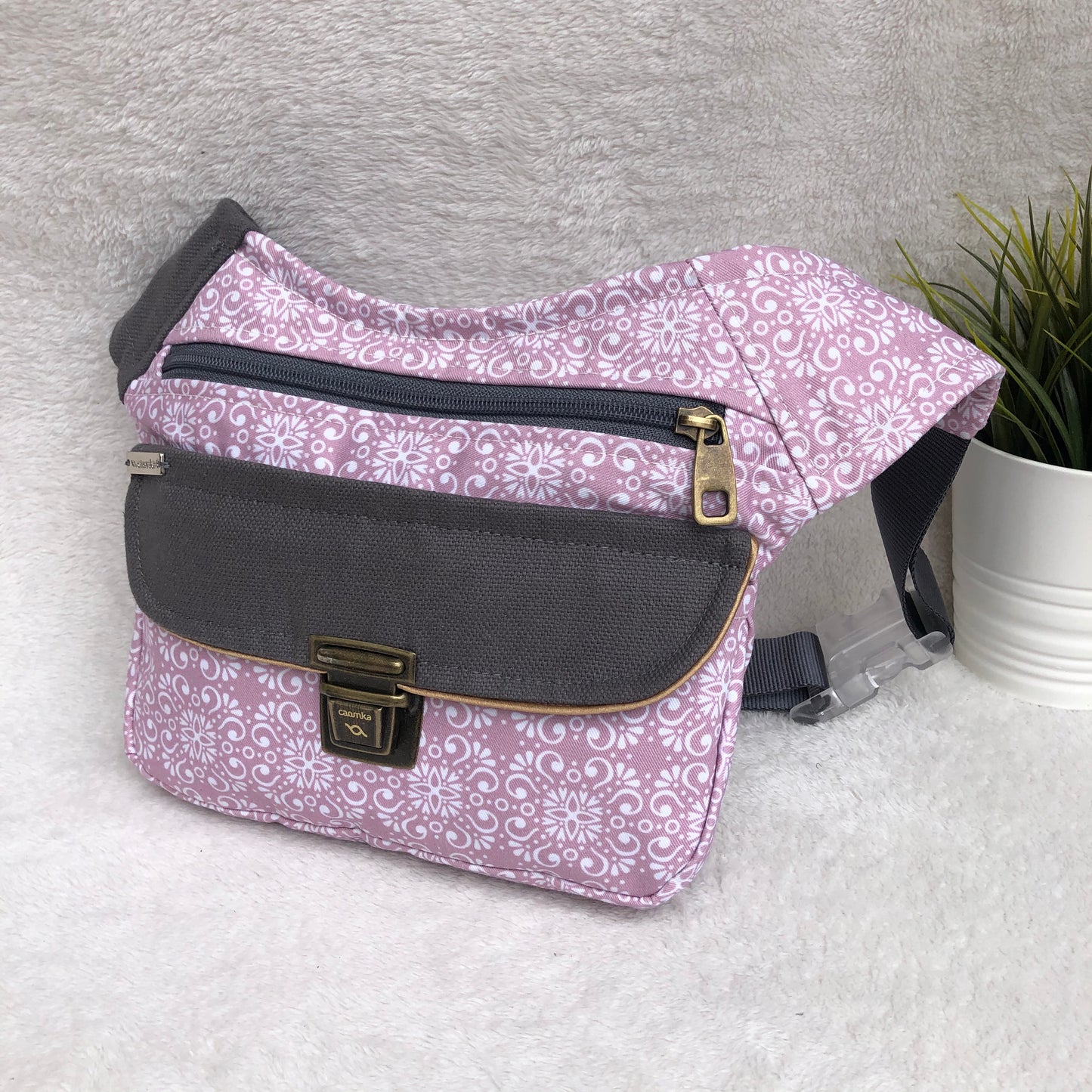 Special Sweet Pink & Gray Unique Piece No. 9341