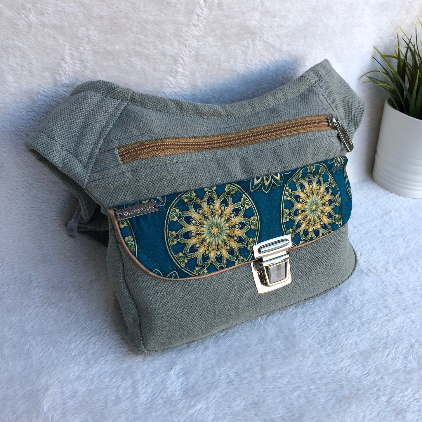 Special Gray-Green & Mandalas Unique Piece No. 9364