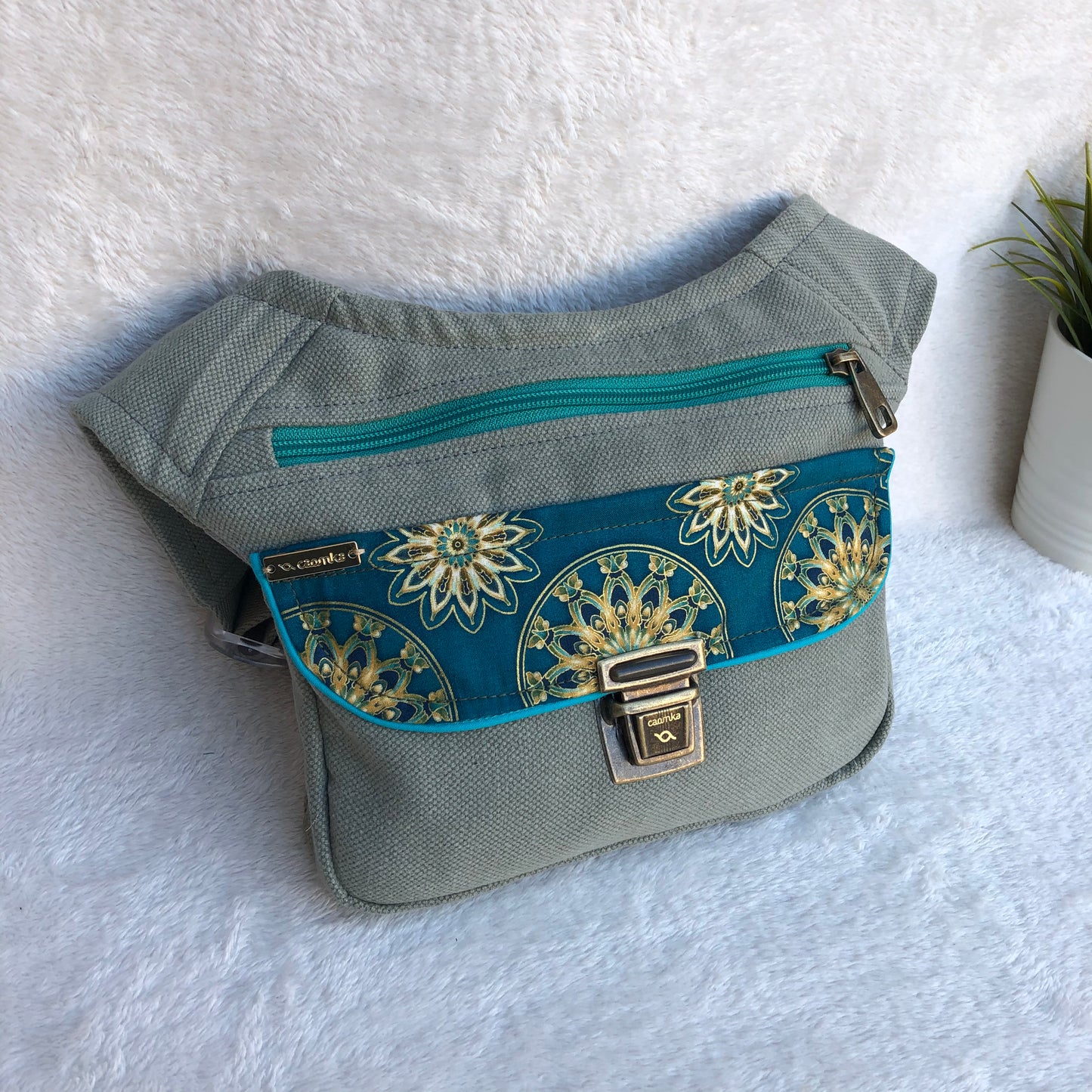 Special Gray-Green & Mandalas Unique Piece No. 9355