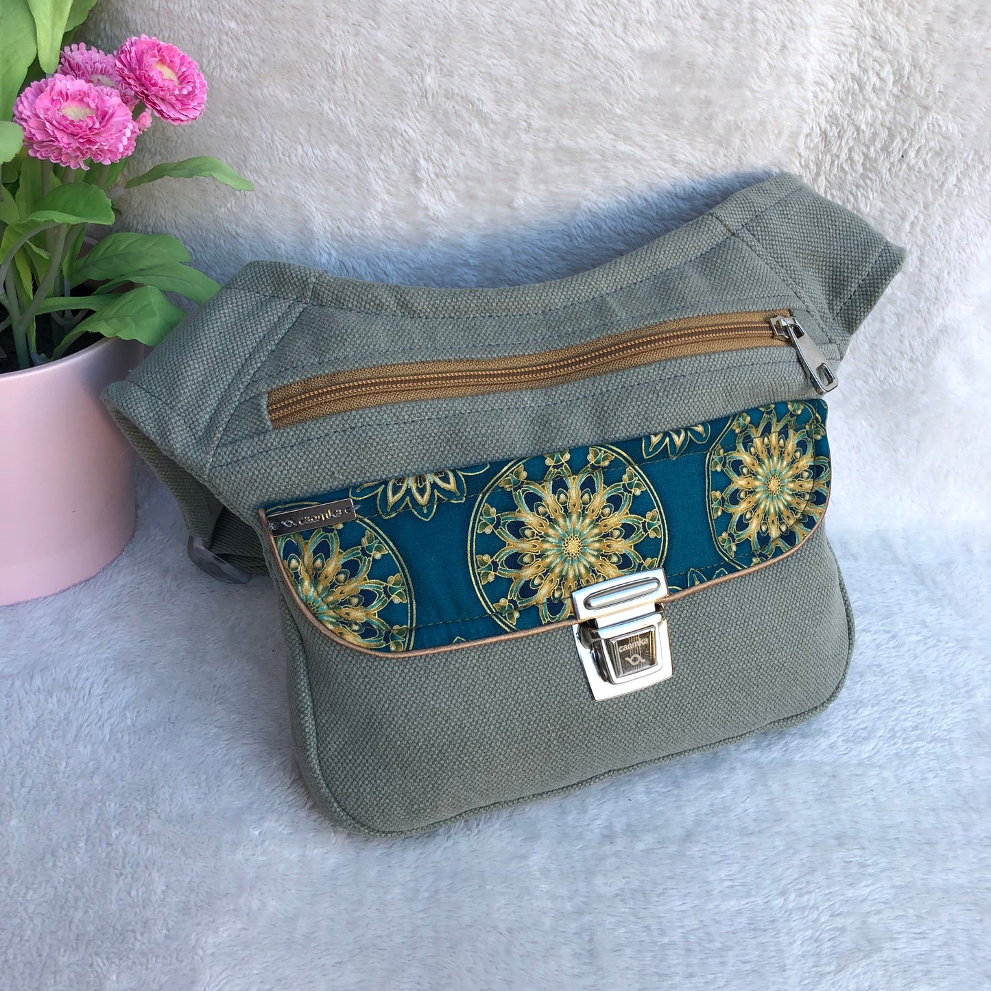 Special Gray-Green & Mandalas Unique Piece No. 9352