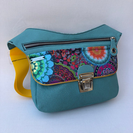Summer Turquesa & Mandalas · Piel natural BioCuir® · Pieza Única Núm. 9442