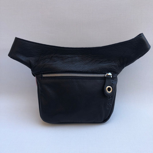 Mini Special Elegant Black BioCuir® natural leather Exclusive Piece No. 9588