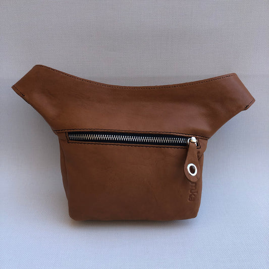 Mini Classic Brown & Silver Natural BioCuir® Leather Exclusive Piece No. 9589