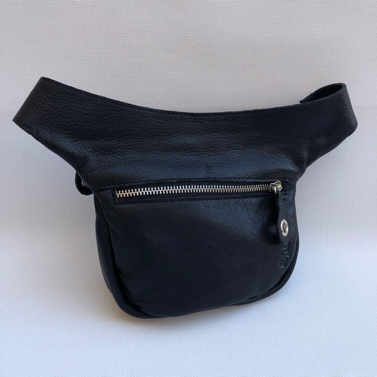 Mini Premium Stars Black & Silver Natural BioCuir® Leather Exclusive Piece No. 9593