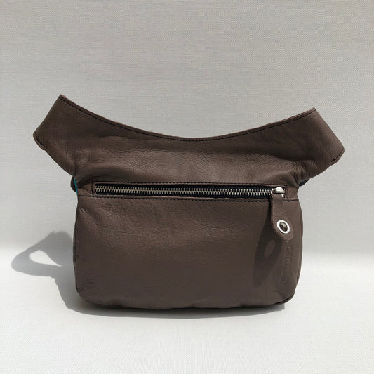 Summer Brown & Mandalas BioCuir® natural leather Unique Piece No. 9668