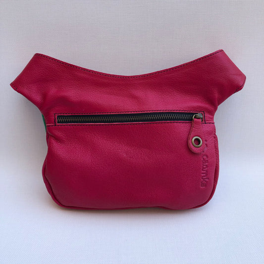 Summer Pink - Fuchsia & Mandalas BioCuir® Naturleder Einzelstück Nr. 9746