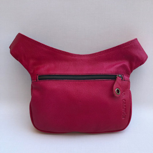 Summer Pink - Fuchsia & Mandalas BioCuir® Naturleder Einzelstück Nr. 9749
