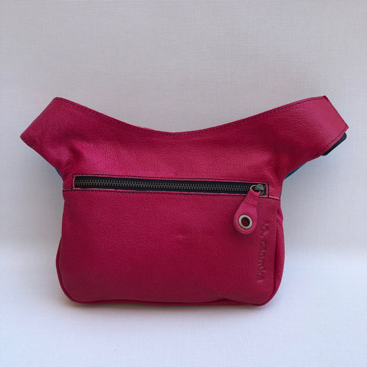 Summer Pink - Fuchsia & Mandalas BioCuir® Naturleder Einzelstück Nr. 9755