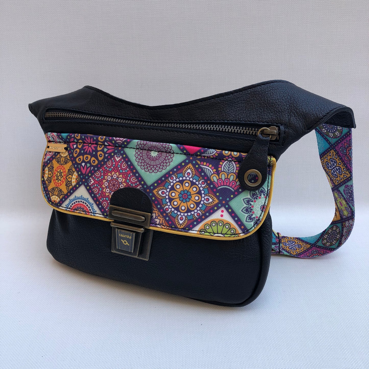 Summer Black & Mandalas · Piel natural BioCuir® · Pieza Única Núm. 9759