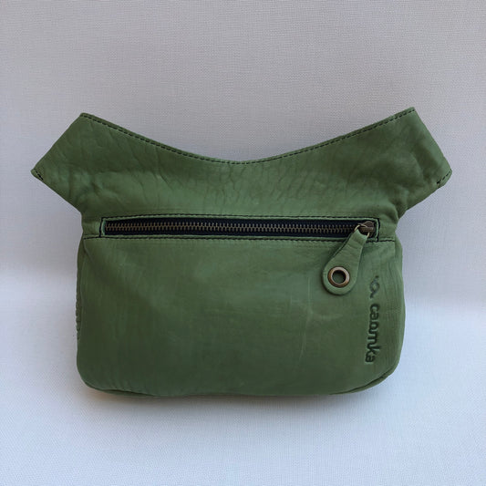 Special Soft Green Fall Natural leather BioCuir® Unique Piece No. 10.104