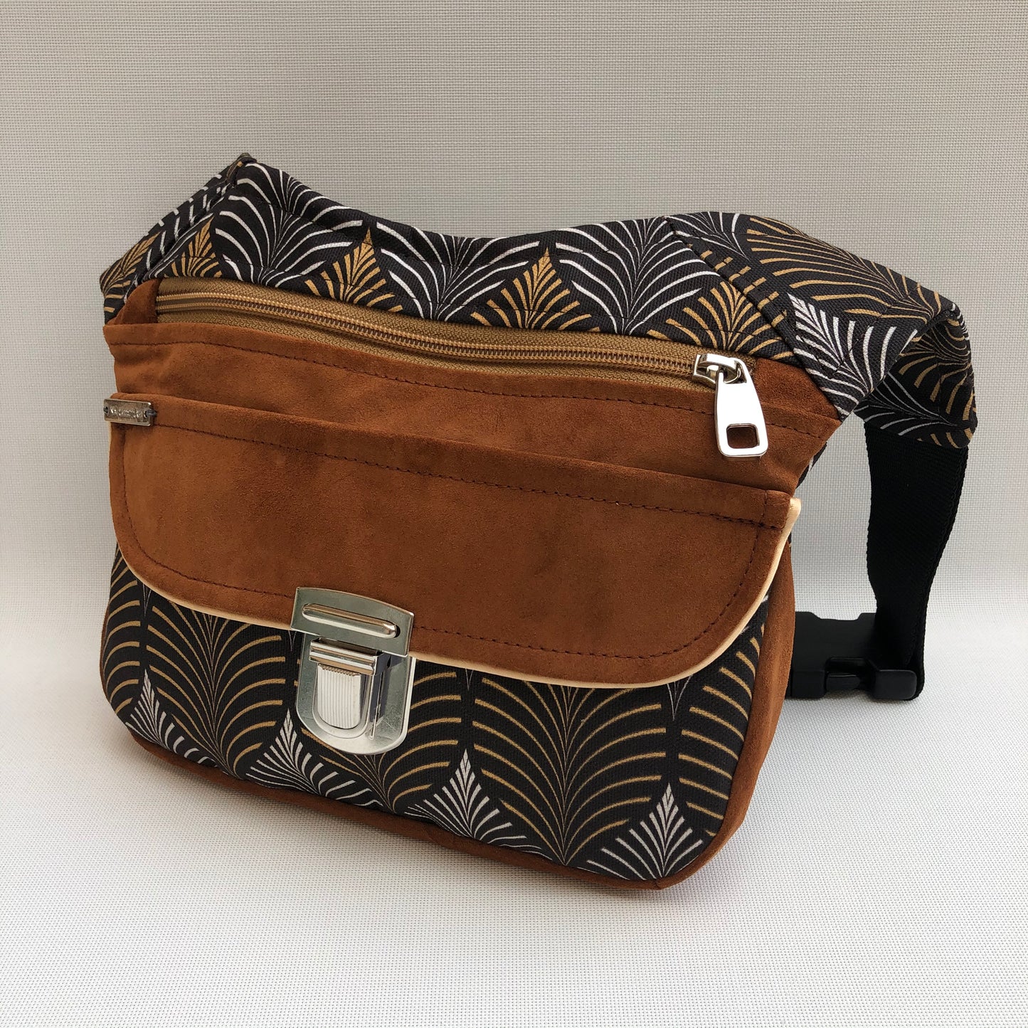 Special Elegant Brown Suede Leather Unique Piece No. 9805