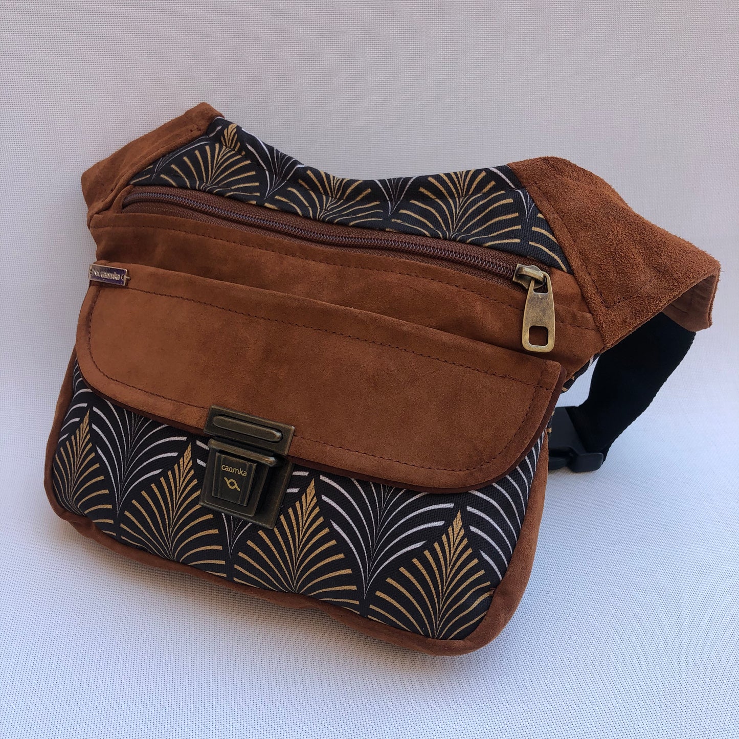 Special Elegant Brown Suede Leather Unique Piece No. 9834