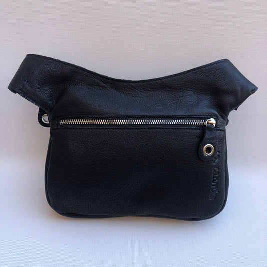Special Black & White - Silver BioCuir® natural leather Exclusive Piece No. 9854